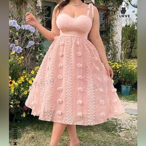 SHEIN pink floral sundress size XL